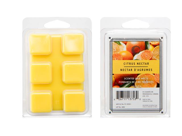 6PK SCENTED WAX MELTS (CITRUS NECTAR) (12/DISP)