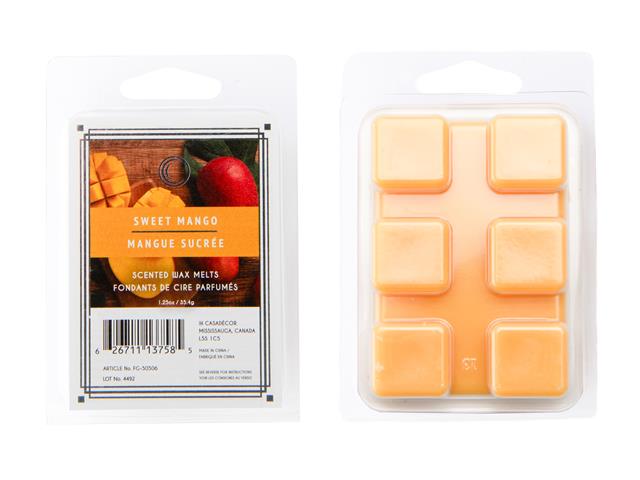 6PK SCENTED WAX MELTS (SWEET MANGO) (12/DISP)