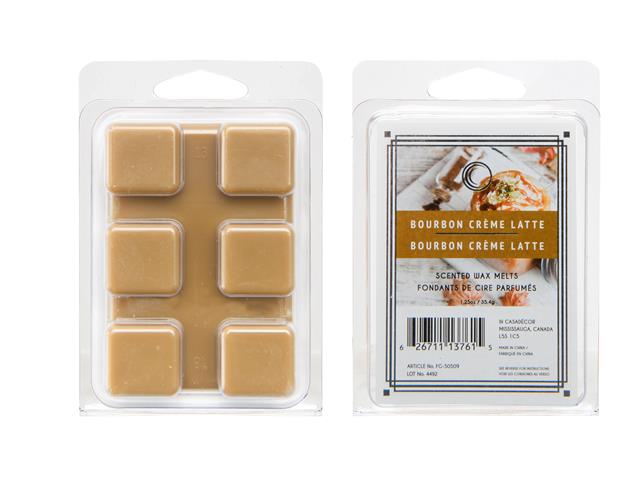 6PK SCENTED WAX MELTS (BOURBON CRÈME LATTE) (12/DISP)