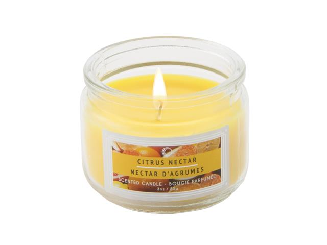 3 OZ SCENTED GLASS JAR (CITRUS NECTAR)