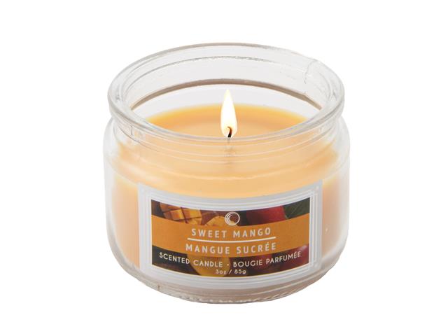 3 OZ SCENTED GLASS JAR (SWEET MANGO)