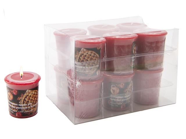 MUSHROOM VOTIVE (CINNAMON APPLE PIE) (12/DISP)