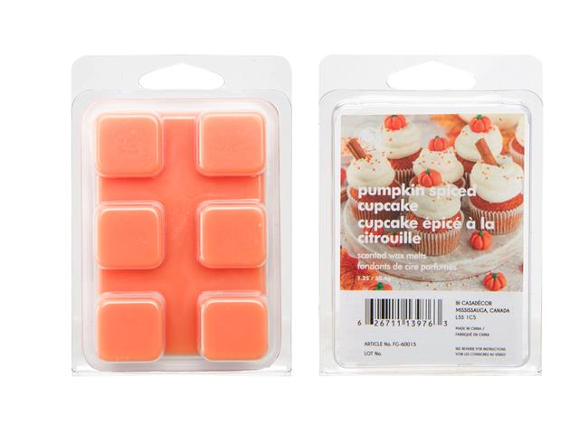 6PK SCENTED WAX MELTS (PUMPKIN SPICED CUPCAKE) (12/DISP)