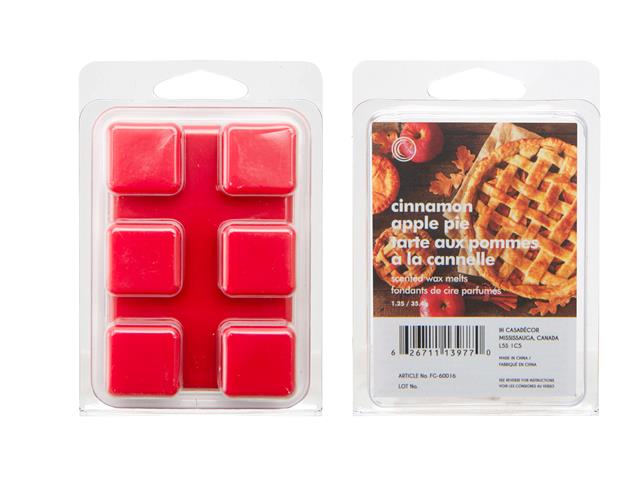 6PK SCENTED WAX MELTS (CINNAMON APPLE PIE) (12/DISP)