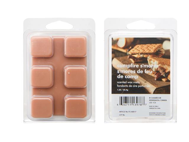 6PK SCENTED WAX MELTS (CAMPFIRE S'MORES) (12/DISP)