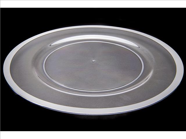 SILVER RIMMED CHARGER PLATE