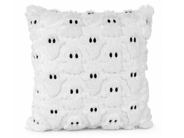 POLYESTER FLEECE EMBROIDERED CUSHION (GHOSTS)