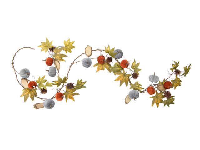 PUMPKIN THISTLE AND LEAVES GARLAND