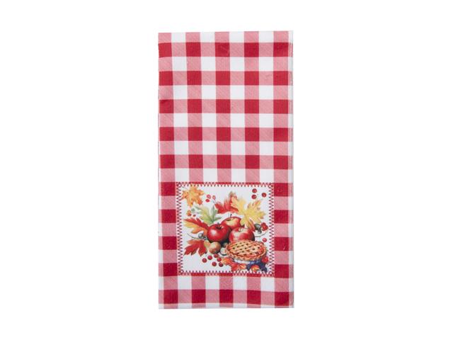 MICROFIBRE KITCHEN TOWEL (RED PLAID - APPLE PIE)