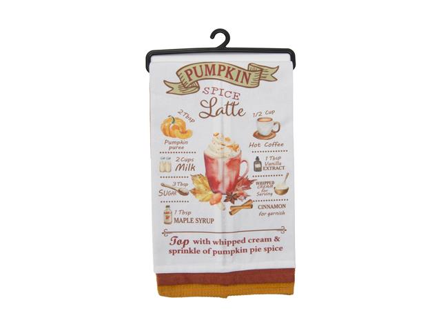 KITCHEN TOWEL (SET OF 3 PCS) (PUMPKIN LATTE/SOLID/WAFFLE)
