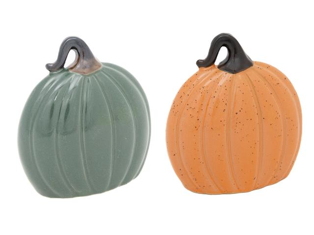 CERAMIC 2D PUMPKIN DECOR (ASSTD)