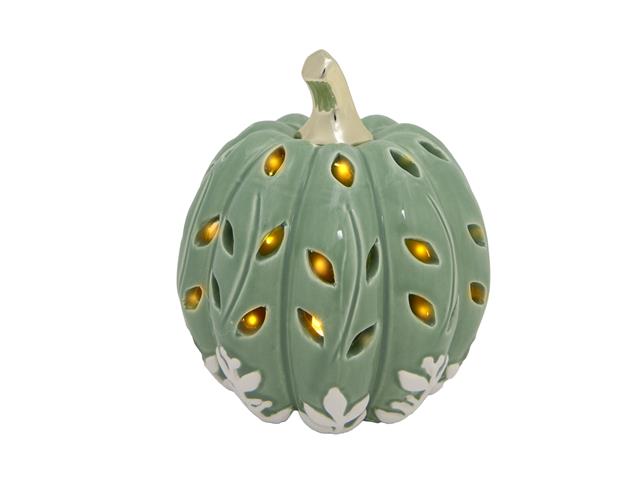 LED DOLOMITE PUMPKIN WITH CUT OUT (GREEN)
