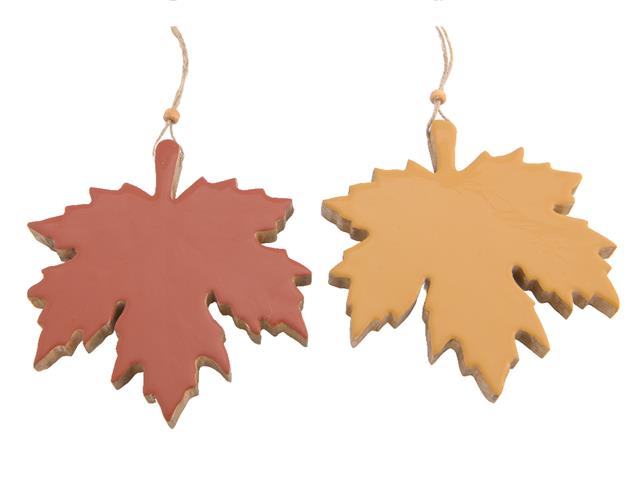 WOODEN ENAMEL  HANGING DÉCOR (MAPLE LEAF) (LARGE) (ASSTD)