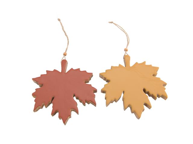 WOODEN ENAMEL HANGING DÉCOR (MAPLE LEAF) (SMALL) (ASSTD)