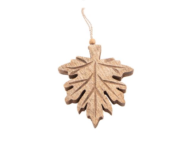 WOODEN ENAMEL  HANGING DÉCOR (MAPLE LEAF) (LARGE)