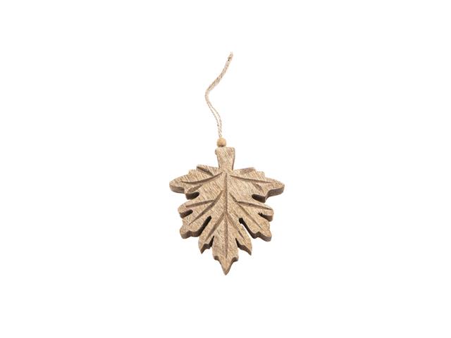 WOODEN HANGING DÉCOR (MAPLE LEAF) (SMALL)