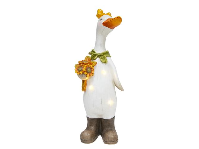 LED MAGNESIA FARMER GOOSE HOLDING SUNFLOWER