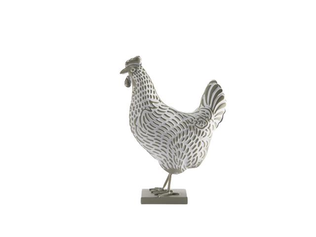 METAL DÉCOR (ROOSTER) (WHITE & SAGE)