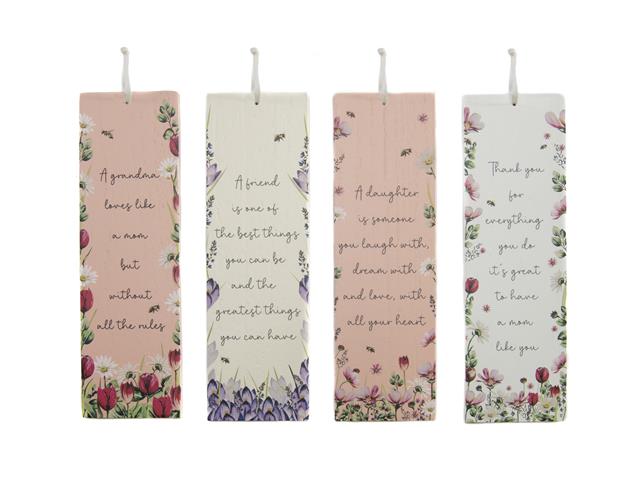 WOODEN FLORAL BOOKMARKS (ASSTD)