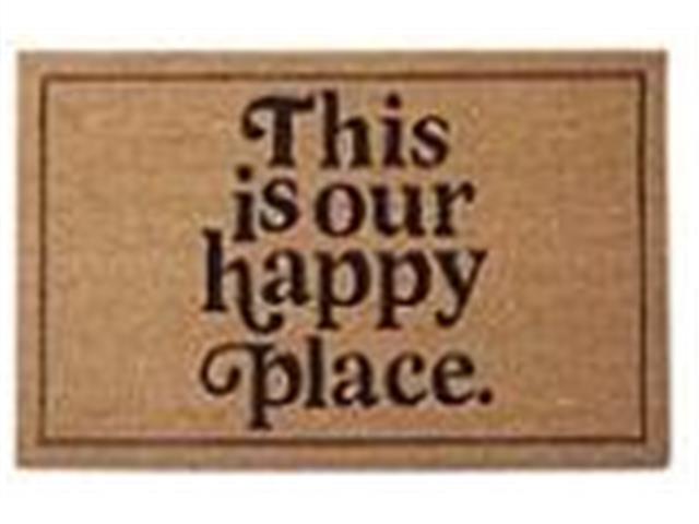 COIR DOOR MAT (THIS IS OUR HAPPY PLACE)