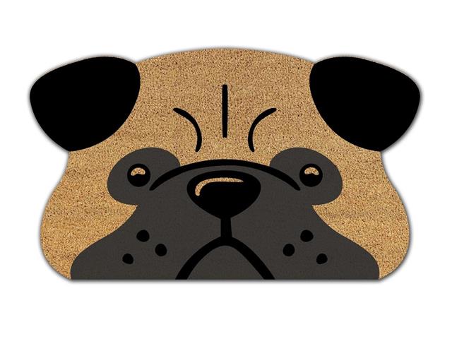 SHAPE COIR DOOR MAT (PUG DOG)