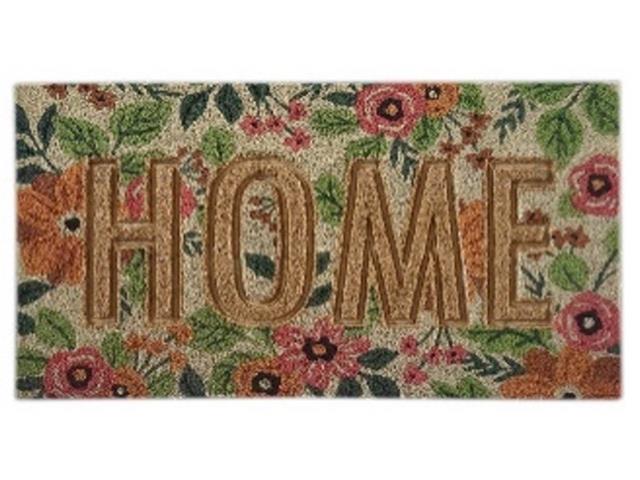 EMBOSSED COIR DOOR MAT (FLORAL - HOME)