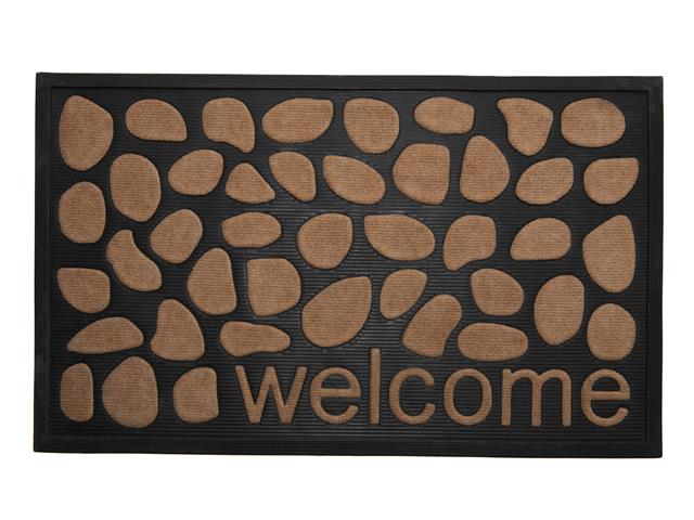 EMBOSSED POLYMAT (PEBBLE - WELCOME)
