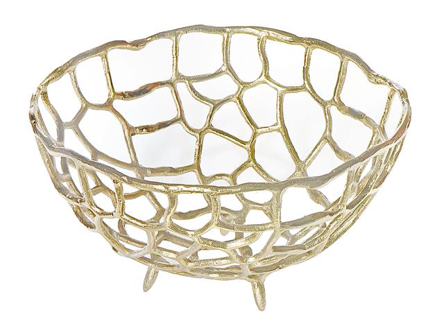 METAL DECORATIVE BOWL (SMALL)