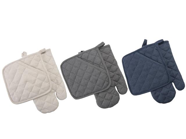2 PC SET OVEN MITT & POT HOLDER (ASSTD)