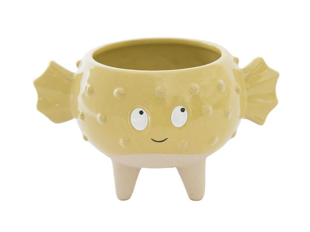 CERAMIC PLANTER (PUFFER FISH) (LARGE)