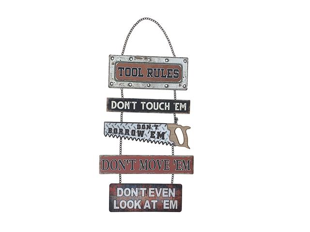IRON WALL HANGING (DONT TOUCH EM DONT MOVE EM)