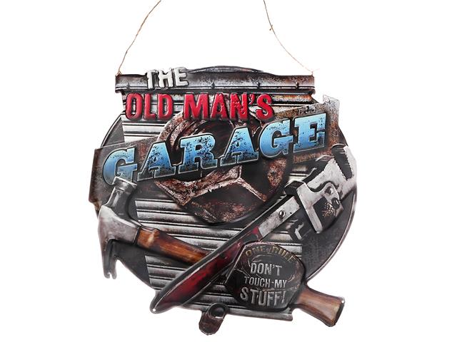 METAL WALL SIGN (THE OLD MAN'S GARAGE)  IH Casadecor