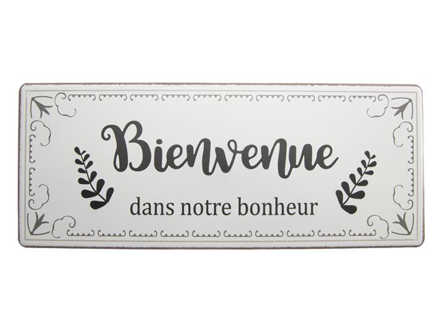 METAL WALL SIGN (BIENVENUE DANS NOTRE BONHEUR)