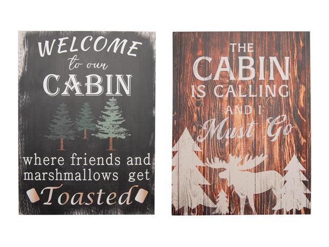 MDF WALL SIGN (CABIN) (ASSTD)