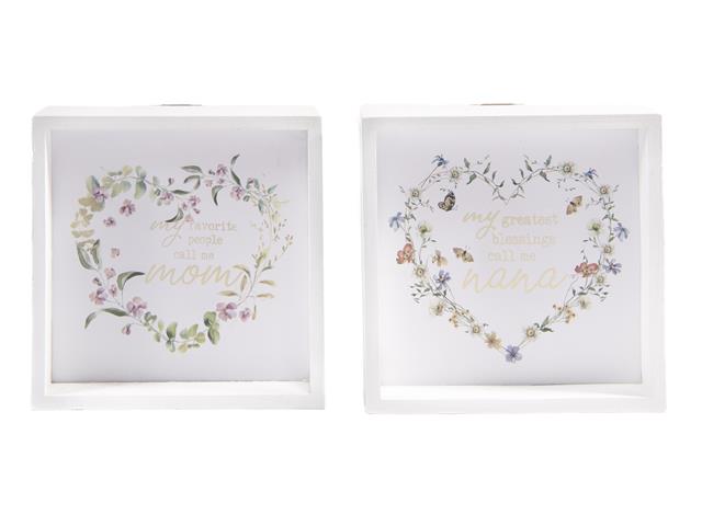 FRAMED MDF SQUARE SIGN (MOM/NANA) (ASSTD)