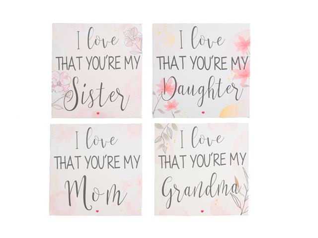 CANVAS WALL SIGN (I LOVE THAT YOU'RE MY...) (ASSTD)