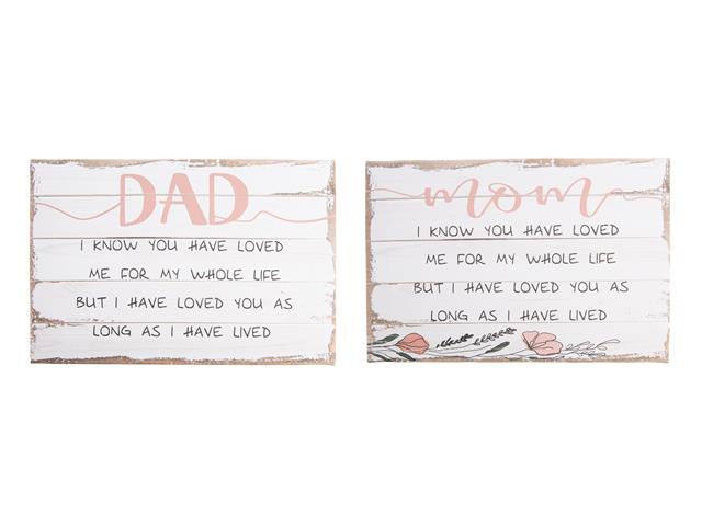 CANVAS WALL SIGN (LOVE YOU AS LONG AS I HAVE LIVED) (ASSTD)
