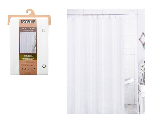 PREMIUM PEVA SHOWER LINER (WHITE) (72 X 72)