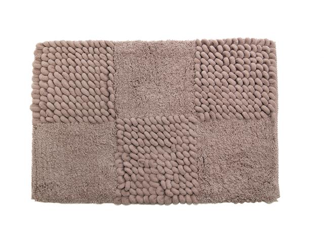 POLY-COTTON HANDWOVEN BATH MAT (BLUSH - CHECKERED)