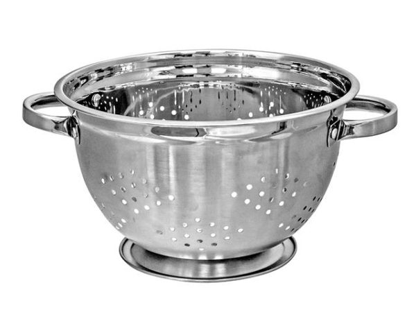 STAINLESS STEEL DEEP COLANDER WITH HANDLES (13