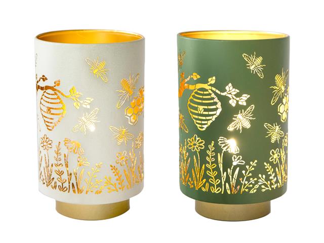 LED USB METAL CUTOUT LAMP (BEES IN GARDEN) (ASSTD)