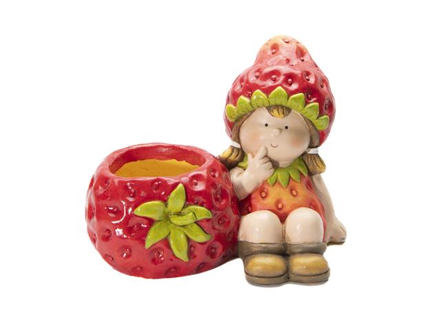 MAGNESIA STRAWBERRY GIRL WITH PLANTER
