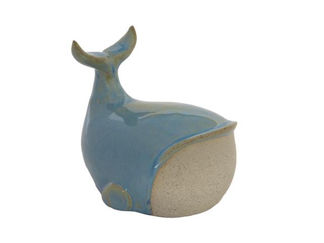 CERAMIC BLUE WHALE FIGURINE