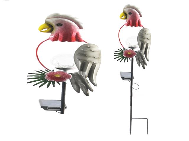 LED PATH LIGHT METAL SOLAR POWER STAKE FIGURE (PARROT)