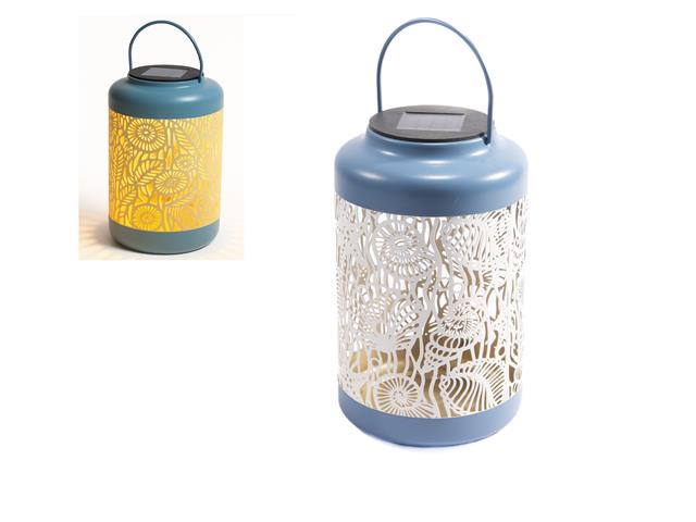 LED SOLAR POWER METAL LANTERN (SEA SHELLS)
