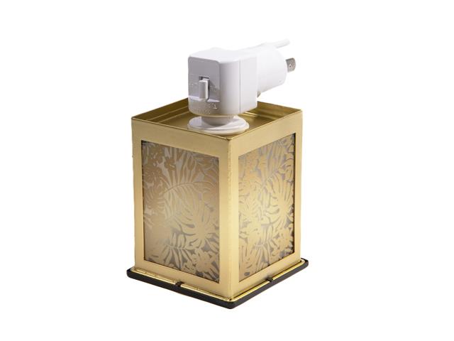 METAL PLUG-IN WAX WARMER (GOLD LEAVES)