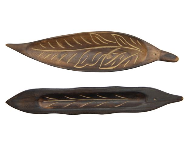 MANGO WOOD INCENSE HOLDER (ASSTD)