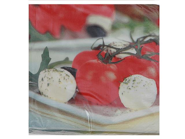 20 PACK LUNCHEON 3 PLY NAPKIN (TOMATO AND CHEESE)