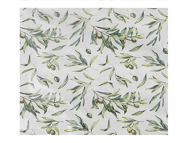 20 PACK LUNCHEON 3 PLY NAPKIN (OLIVES)