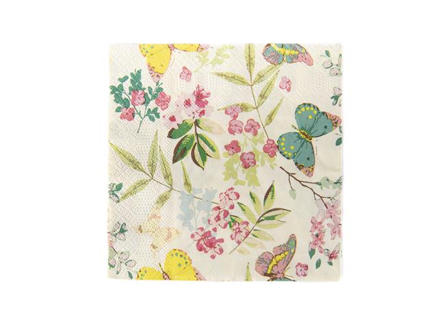 20 PACK LUNCHEON 3 PLY NAPKIN (BUTTERFLY GARDEN)